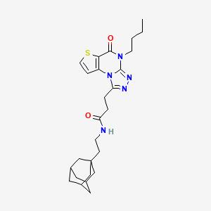 N-(2-((3r,5r,7r)-adamantan-1-yl)ethyl)-3-(4-butyl-5-oxo-4,5-dihydrothieno[2,3-e][1,2,4]triazolo[4,3-a]pyrimidin-1-yl)propanamide