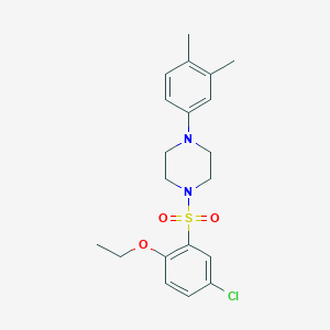 molecular formula C20H25ClN2O3S B2808981 1-(5-Chloro-2-ethoxybenzenesulfonyl)-4-(3,4-dimethylphenyl)piperazine CAS No. 700861-53-6
