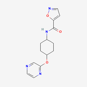 N-((1r,4r)-4-(pyrazin-2-yloxy)cyclohexyl)isoxazole-5-carboxamide