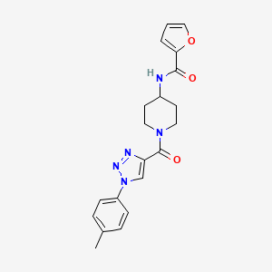 B2808988 N-(1-(1-(p-tolyl)-1H-1,2,3-triazole-4-carbonyl)piperidin-4-yl)furan-2-carboxamide CAS No. 1251605-80-7
