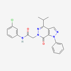 molecular formula C22H20ClN5O2 B2809005 N-(3-氯苯基)-2-(7-氧代-1-苯基-4-异丙基吡唑并[3,4-d]吡啉-6-基)乙酰胺 CAS No. 946379-18-6