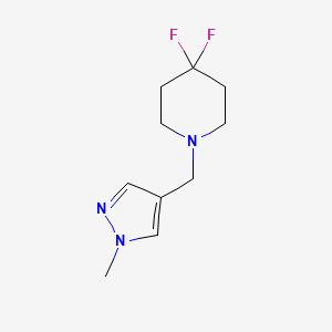 B2809007 4,4-difluoro-1-((1-methyl-1H-pyrazol-4-yl)methyl)piperidine CAS No. 2309706-15-6
