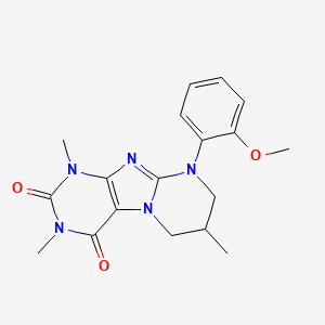9-(2-methoxyphenyl)-1,3,7-trimethyl-7,8-dihydro-6H-purino[7,8-a]pyrimidine-2,4-dione