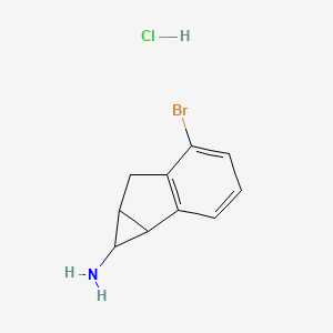 molecular formula C10H11BrClN B2809020 5-bromo-1H,1aH,6H,6aH-cyclopropa[a]inden-1-amine hydrochloride CAS No. 2060025-52-5