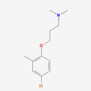 molecular formula C12H18BrNO B2809032 3-(4-bromo-2-methylphenoxy)-N,N-dimethylpropan-1-amine CAS No. 1772995-74-0