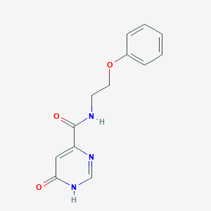 molecular formula C13H13N3O3 B2809040 6-hydroxy-N-(2-phenoxyethyl)pyrimidine-4-carboxamide CAS No. 2034281-27-9