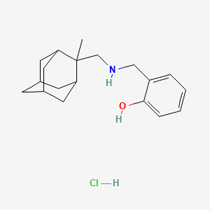 molecular formula C19H28ClNO B2809042 2-(((((1r,3r,5r,7r)-2-Methyladamantan-2-yl)methyl)amino)methyl)phenol hydrochloride CAS No. 1052518-41-8