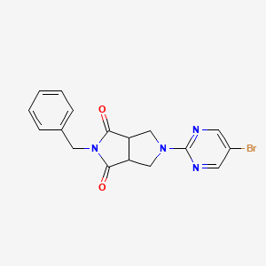 molecular formula C17H15BrN4O2 B2809045 5-Benzyl-2-(5-bromopyrimidin-2-yl)-1,3,3a,6a-tetrahydropyrrolo[3,4-c]pyrrole-4,6-dione CAS No. 2415585-26-9