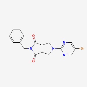 molecular formula C17H15BrN4O2 B2809045 2-Benzyl-5-(5-bromopyrimidin-2-yl)-octahydropyrrolo[3,4-c]pyrrole-1,3-dione CAS No. 2415585-26-9