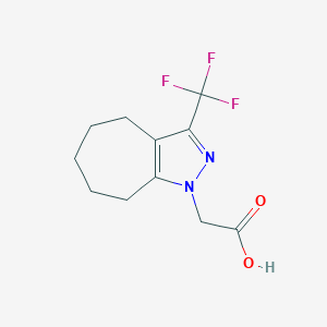 [3-(trifluoromethyl)-5,6,7,8-tetrahydrocyclohepta[c]pyrazol-1(4H)-yl]acetic acid