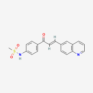 molecular formula C19H16N2O3S B2809047 (E)-N-(4-(3-(quinolin-6-yl)acryloyl)phenyl)methanesulfonamide CAS No. 1219915-24-8