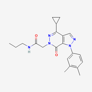 2-(4-cyclopropyl-1-(3,4-dimethylphenyl)-7-oxo-1H-pyrazolo[3,4-d]pyridazin-6(7H)-yl)-N-propylacetamide
