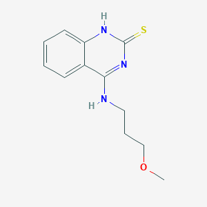 molecular formula C12H15N3OS B2809057 4-((3-methoxypropyl)amino)quinazoline-2(1H)-thione CAS No. 440322-23-6