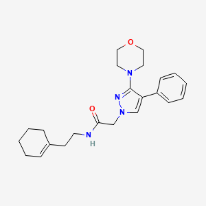 molecular formula C23H30N4O2 B2809067 N-(2-(cyclohex-1-en-1-yl)ethyl)-2-(3-morpholino-4-phenyl-1H-pyrazol-1-yl)acetamide CAS No. 1286704-44-6