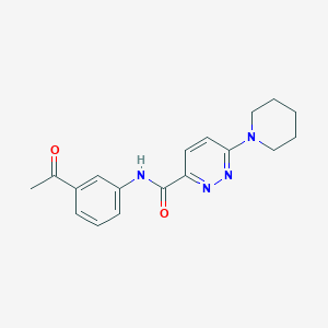 molecular formula C18H20N4O2 B2809073 N-(3-乙酰苯基)-6-(哌啶-1-基)吡啶并[3,2-b]吡嗪-3-甲酰胺 CAS No. 1396785-01-5