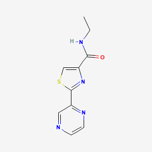 molecular formula C10H10N4OS B2809075 N-ethyl-2-(pyrazin-2-yl)thiazole-4-carboxamide CAS No. 1235037-78-1