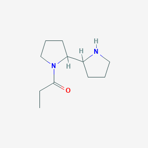 molecular formula C11H20N2O B2809088 1-[2-(Pyrrolidin-2-yl)pyrrolidin-1-yl]propan-1-one CAS No. 1339491-25-6