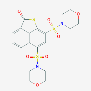 molecular formula C19H20N2O7S3 B280910 6,8-bis(4-morpholinylsulfonyl)-2H-naphtho[1,8-bc]thiophen-2-one 
