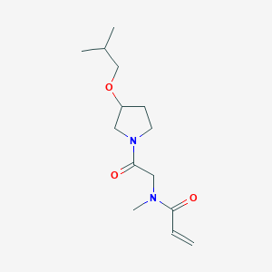 molecular formula C14H24N2O3 B2809100 N-Methyl-N-[2-[3-(2-methylpropoxy)pyrrolidin-1-yl]-2-oxoethyl]prop-2-enamide CAS No. 2200696-94-0