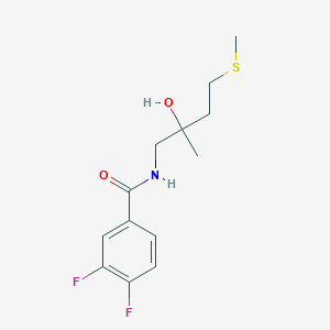 molecular formula C13H17F2NO2S B2809101 3,4-difluoro-N-(2-hydroxy-2-methyl-4-(methylthio)butyl)benzamide CAS No. 1396888-31-5