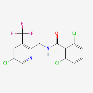 2,6-dichloro-N-{[5-chloro-3-(trifluoromethyl)pyridin-2-yl]methyl}benzamide