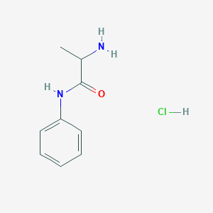 molecular formula C9H13ClN2O B2809106 2-Amino-N-phenylpropanamide hydrochloride CAS No. 153973-14-9