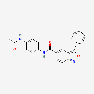 molecular formula C22H17N3O3 B2809115 N-(4-acetamidophenyl)-3-phenyl-2,1-benzoxazole-5-carboxamide CAS No. 874950-25-1
