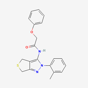 molecular formula C20H19N3O2S B2809118 2-苯氧基-N-(2-(邻甲苯基)-4,6-二氢-2H-噻吩并[3,4-c]嘧啶-3-基)乙酰胺 CAS No. 361172-73-8