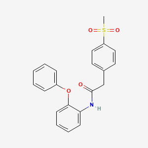 molecular formula C21H19NO4S B2809124 2-(4-(methylsulfonyl)phenyl)-N-(2-phenoxyphenyl)acetamide CAS No. 941971-67-1