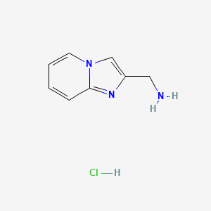 molecular formula C8H10ClN3 B2809134 Imidazo[1,2-a]pyridin-2-ylmethanamine hydrochloride CAS No. 165736-20-9; 855250-24-7