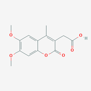 molecular formula C14H14O6 B2809138 2-(6,7-dimethoxy-4-methyl-2-oxo-2H-chromen-3-yl)acetic acid CAS No. 924775-36-0