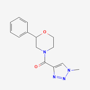 molecular formula C14H16N4O2 B2809139 (1-methyl-1H-1,2,3-triazol-4-yl)(2-phenylmorpholino)methanone CAS No. 1797241-48-5