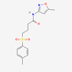 molecular formula C15H18N2O4S B2809142 N-(5-methylisoxazol-3-yl)-4-tosylbutanamide CAS No. 941925-90-2