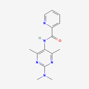 molecular formula C14H17N5O B2809161 N-(2-(dimethylamino)-4,6-dimethylpyrimidin-5-yl)picolinamide CAS No. 1448059-21-9