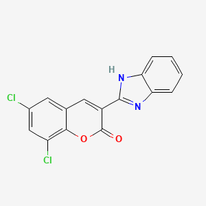 3-(1H-benzimidazol-2-yl)-6,8-dichlorochromen-2-one