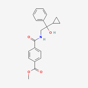 molecular formula C20H21NO4 B2809166 Methyl 4-((2-cyclopropyl-2-hydroxy-2-phenylethyl)carbamoyl)benzoate CAS No. 1421462-86-3