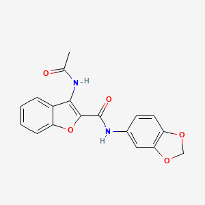 3-acetamido-N-(1,3-benzodioxol-5-yl)-1-benzofuran-2-carboxamide