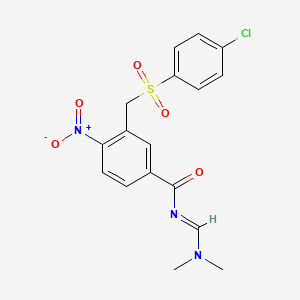3-{[(4-chlorophenyl)sulfonyl]methyl}-N-[(dimethylamino)methylene]-4-nitrobenzenecarboxamide