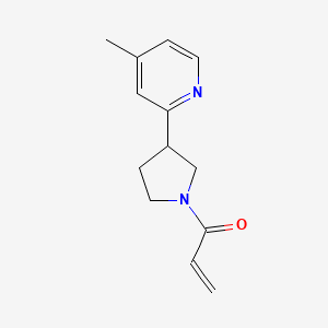 molecular formula C13H16N2O B2809183 1-[3-(4-Methylpyridin-2-yl)pyrrolidin-1-yl]prop-2-en-1-one CAS No. 2224371-64-4