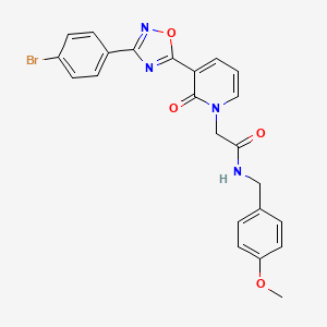 molecular formula C23H19BrN4O4 B2809187 2-[3-[3-(4-bromophenyl)-1,2,4-oxadiazol-5-yl]-2-oxopyridin-1(2H)-yl]-N-(4-methoxybenzyl)acetamide CAS No. 1105223-38-8
