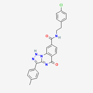 molecular formula C25H20ClN5O2 B2809188 N-(4-氯苯乙基)-5-氧代-3-(对甲苯)-4,5-二氢-[1,2,3]三唑并[1,5-a]喹唑啉-8-羧酰胺 CAS No. 1031623-59-2