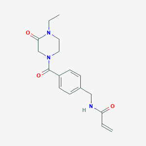 N-[[4-(4-Ethyl-3-oxopiperazine-1-carbonyl)phenyl]methyl]prop-2-enamide
