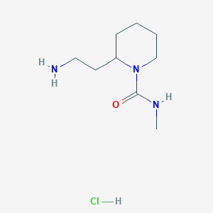 molecular formula C9H20ClN3O B2809208 2-(2-Aminoethyl)-N-methylpiperidine-1-carboxamide hydrochloride CAS No. 1955548-51-2