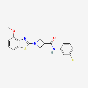 molecular formula C19H19N3O2S2 B2809213 1-(4-methoxybenzo[d]thiazol-2-yl)-N-(3-(methylthio)phenyl)azetidine-3-carboxamide CAS No. 1396858-93-7