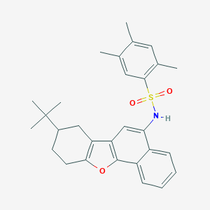 molecular formula C29H33NO3S B280922 N-(8-tert-butyl-7,8,9,10-tetrahydronaphtho[1,2-b][1]benzofuran-5-yl)-2,4,5-trimethylbenzenesulfonamide 