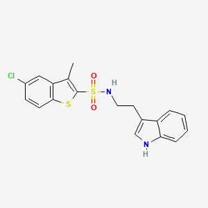 molecular formula C19H17ClN2O2S2 B2809224 5-chloro-N-[2-(1H-indol-3-yl)ethyl]-3-methyl-1-benzothiophene-2-sulfonamide CAS No. 900019-90-1