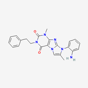 8-(2-aminophenyl)-1,7-dimethyl-3-phenethyl-1H-imidazo[2,1-f]purine-2,4(3H,8H)-dione
