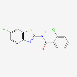 2-chloro-N-(6-chloro-1,3-benzothiazol-2-yl)benzamide