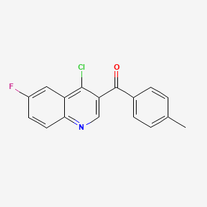 (4-Chloro-6-fluoroquinolin-3-yl)(4-methylphenyl)methanone