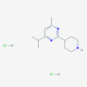 4-Methyl-2-piperidin-4-yl-6-propan-2-ylpyrimidine;dihydrochloride